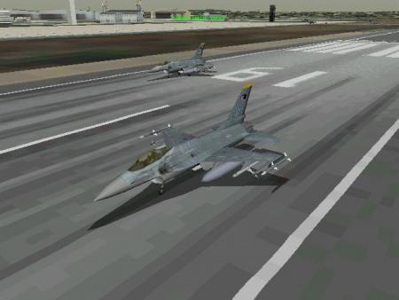 f 16 pres au d�collage